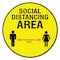 Signmission Social Distance Area 6 Ft Non-Slip Floor Graphic, 7in Vinyl Decal, 7" x 7", FD-2-C-7-99990 FD-2-C-7-99990 - alternate 1